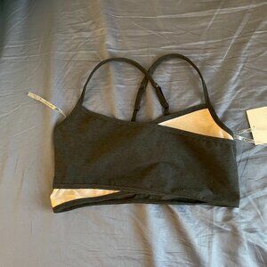 New Beyond Yoga Womens Spacedye Blocked At Your Leisure Bra Black Chai M/L/XL